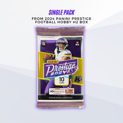 2024 Panini Prestige Football Single Pack from Hobby H2 Box