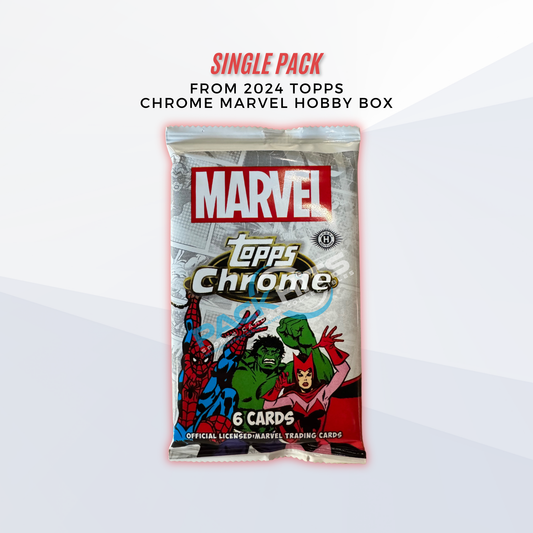 2024 Topps Marvel Chrome Single Pack from Hobby Box