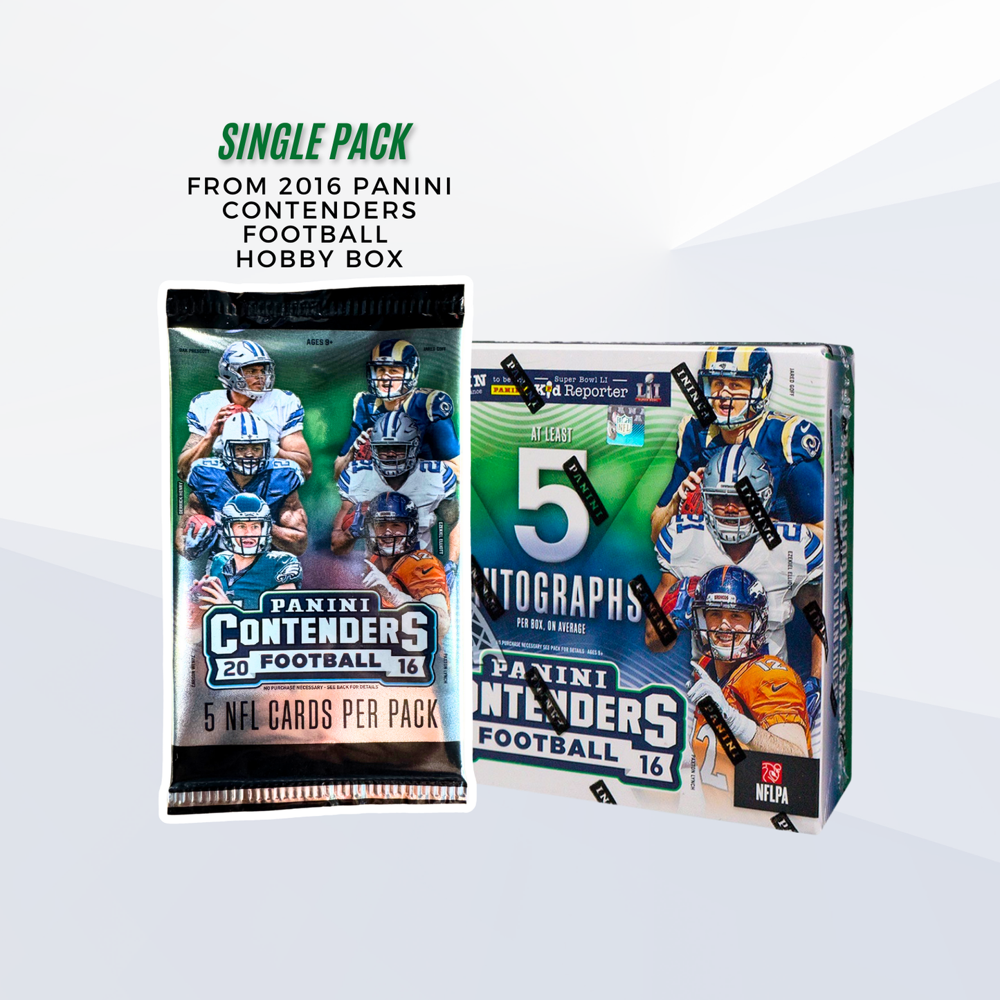 2016 Panini Contenders NFL Football Single Pack from Hobby Box