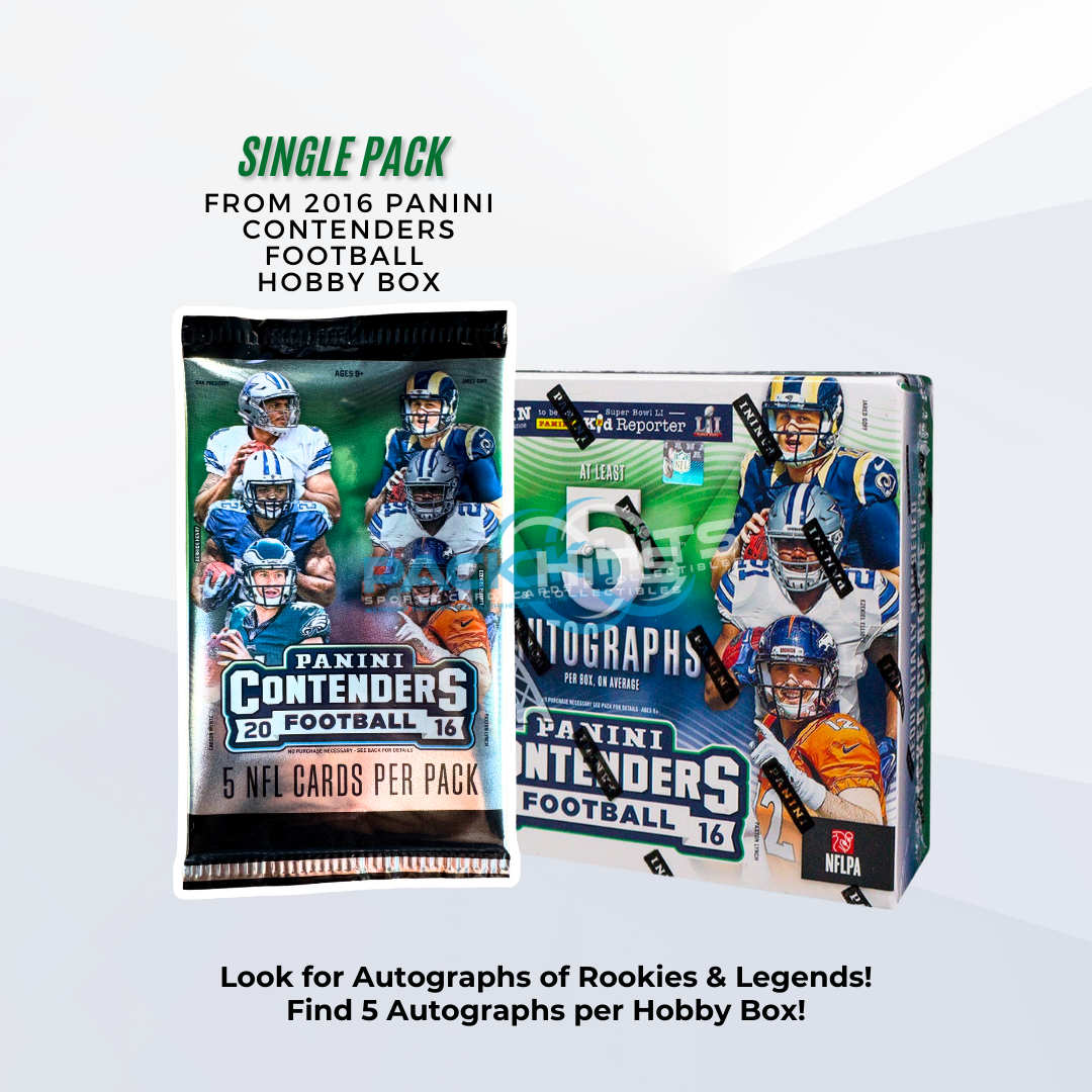 2016 Panini Contenders NFL Football Single Pack from Hobby Box