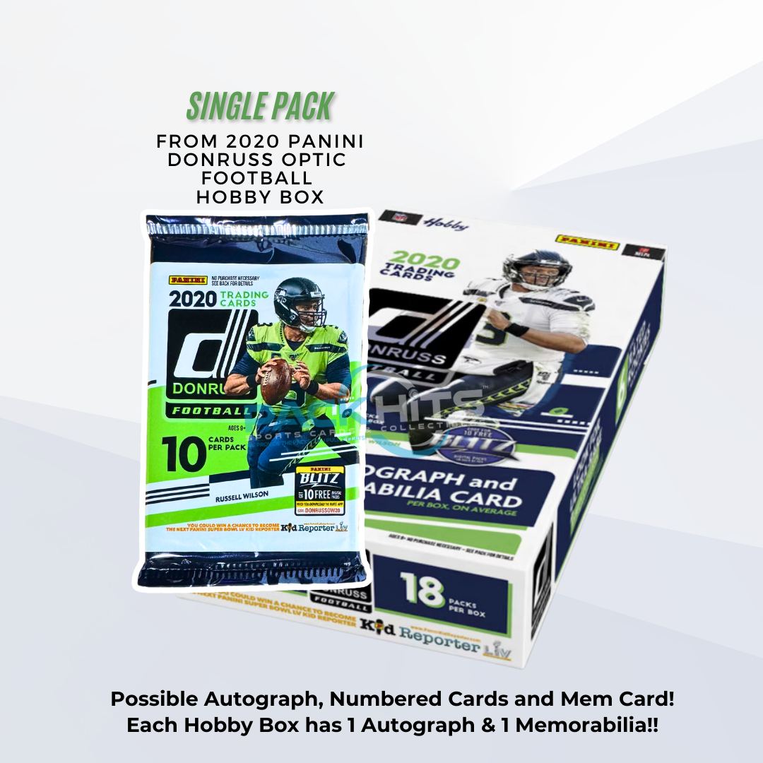 2020 Panini Donruss NFL Single Pack from Hobby Box