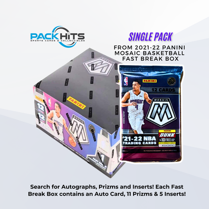 2021-22 Panini Mosaic Basketball Single Pack from Fast Break Box