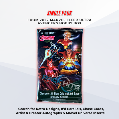 2022 Marvel Fleer Ultra Avengers Single Pack from Hobby Box