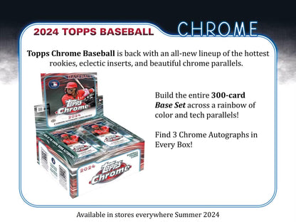 2024 Topps Chrome Baseball Single Pack from Hobby Jumbo Box