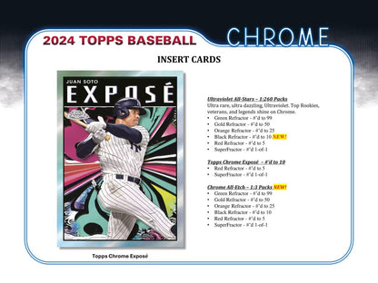 2024 Topps Chrome Baseball Single Pack from Hobby Jumbo Box