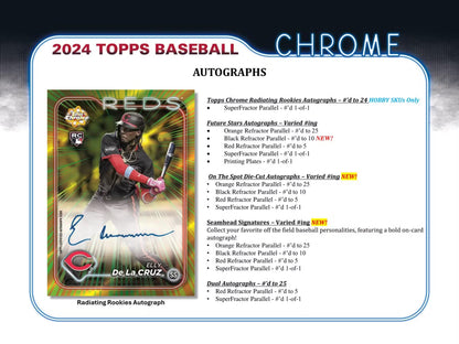 2024 Topps Chrome Baseball Single Pack from Hobby Jumbo Box