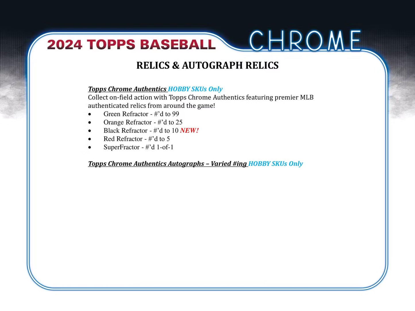 2024 Topps Chrome Baseball Single Pack from Hobby Jumbo Box