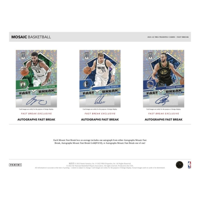 2021-22 Panini Mosaic Basketball Single Pack from Fast Break Box