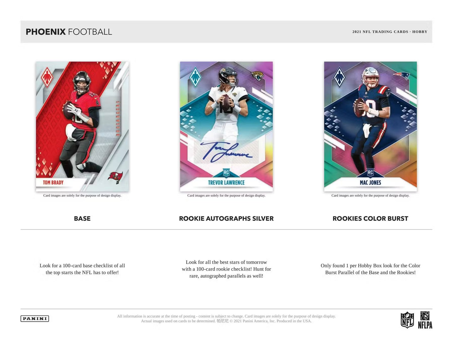 2021 Panini Phoenix Football NFL Single Pack from Hobby Box