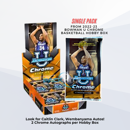 2022-23 Bowman University Chrome Basketball Single Pack from Hobby Box