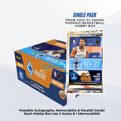 2023-24 Panini Phoenix Basketball Single Pack from a Hobby Box