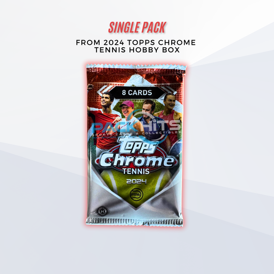 2024 Topps Chrome Tennis Single Pack from Hobby Box