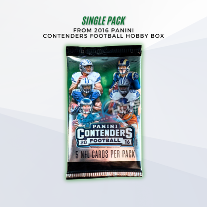 2016 Panini Contenders NFL Football Single Pack from Hobby Box