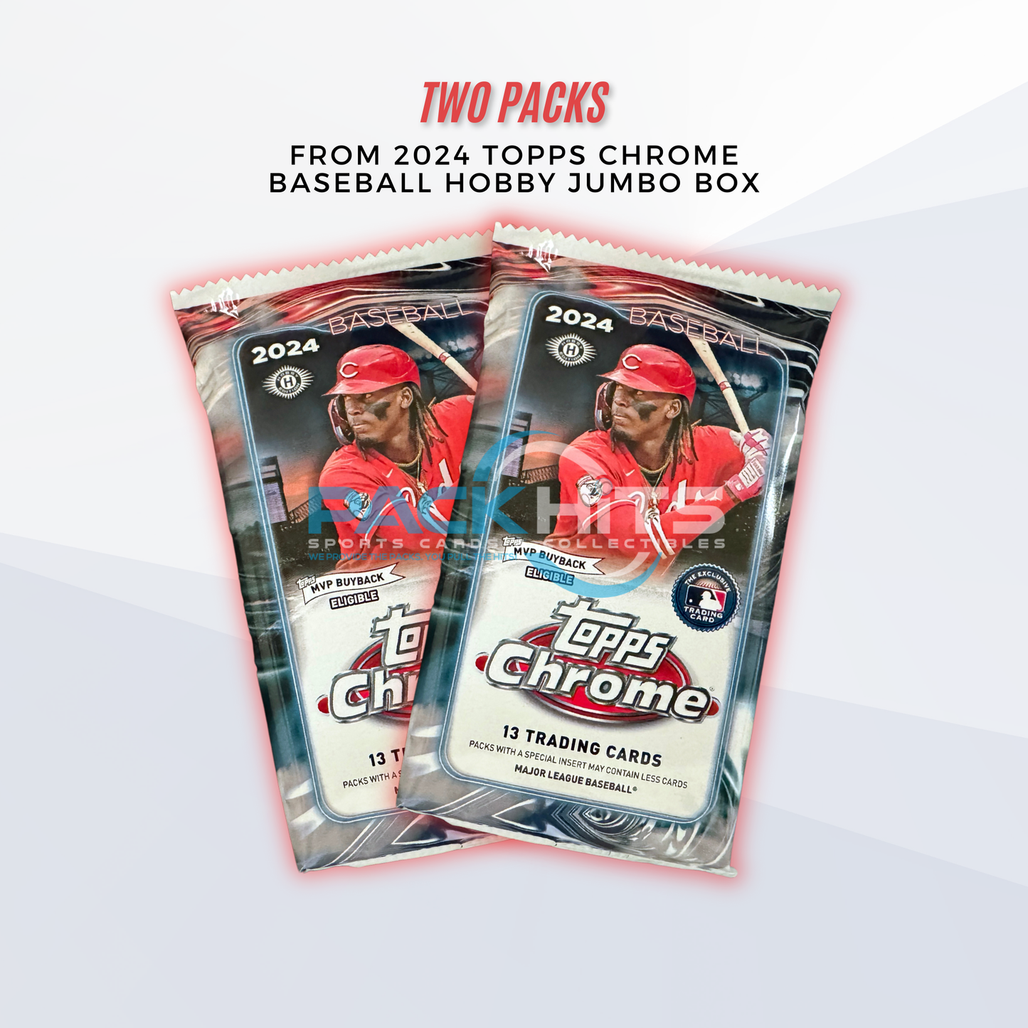 2024 Topps Chrome Baseball Pack x 2 (Two Packs) from Hobby Jumbo Box