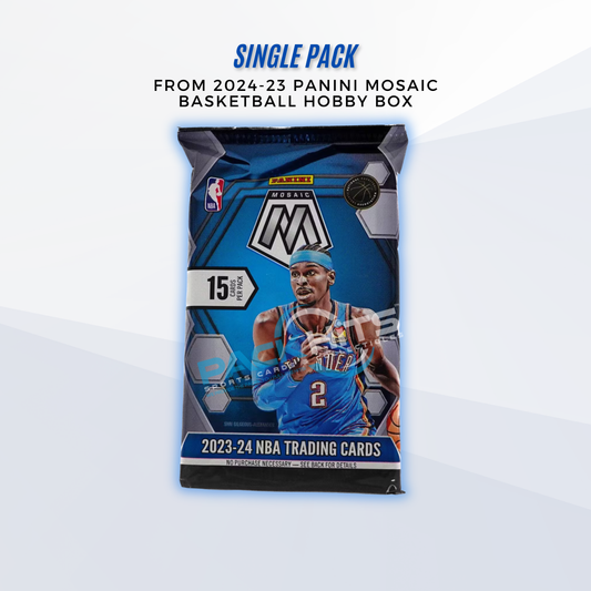 2023-24 Panini Mosaic Basketball Single Pack from Hobby Box (Possible Autograph)