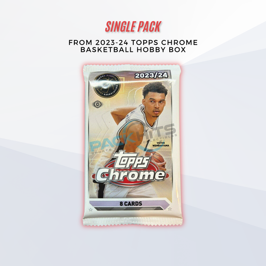 2023-24 Topps Chrome Basketball Single Pack from Hobby Box  - Lebron? Wembanyama Auto?