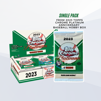 2023 Topps Chrome Platinum Anniversary Baseball Single Pack from Hobby Box