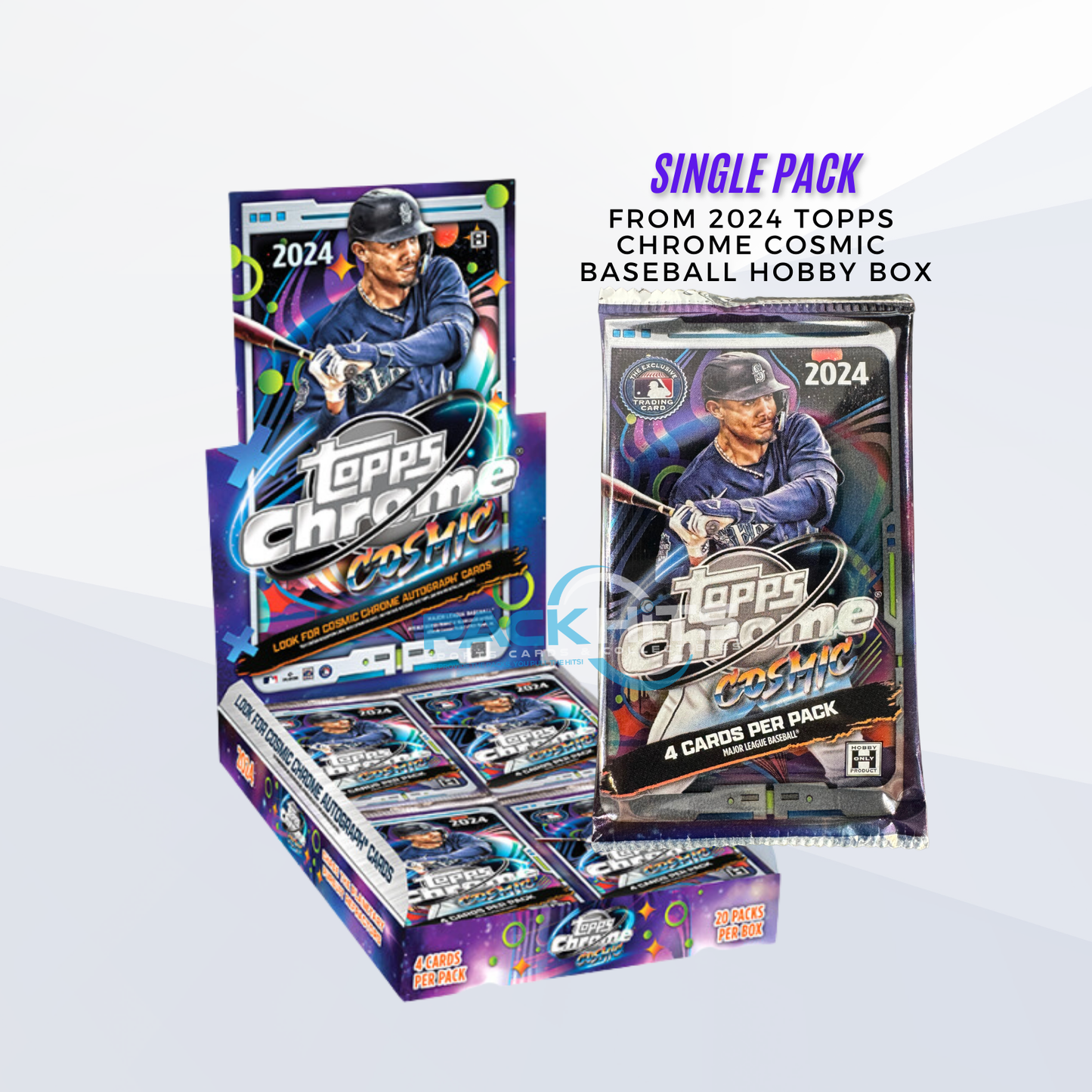 2024 Topps Chrome Cosmic Baseball Single Pack from Hobby Box