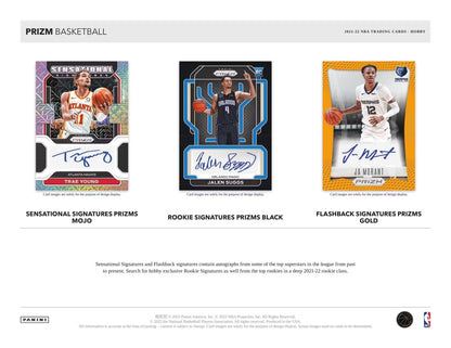 2021-22 Panini Prizm Basketball Single Pack from  Hobby Box