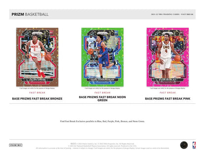 2021-22 Panini Prizm Basketball Single Pack from Fast Break Box