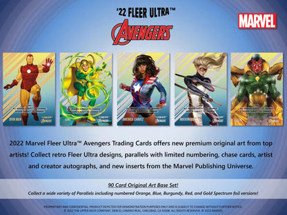 2022 Marvel Fleer Ultra Avengers Single Pack from Hobby Box