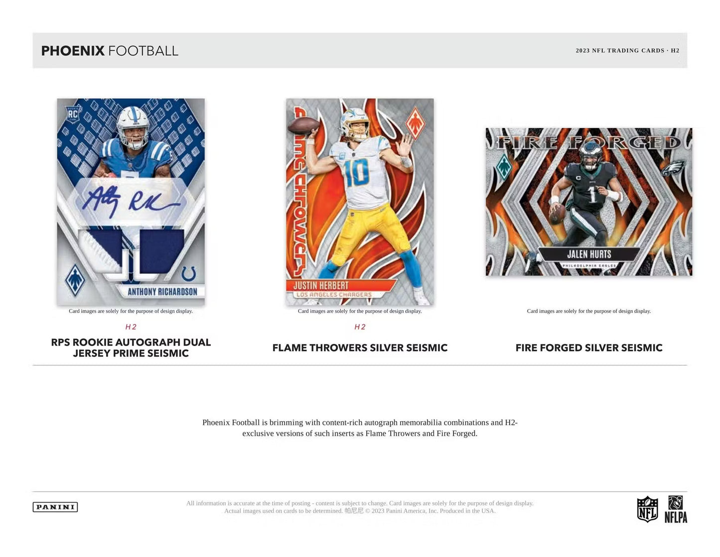 2023 Panini Phoenix Football NFL Single Pack from H2 Box