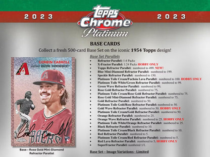 2023 Topps Chrome Platinum Anniversary Baseball Single Pack from Hobby Box