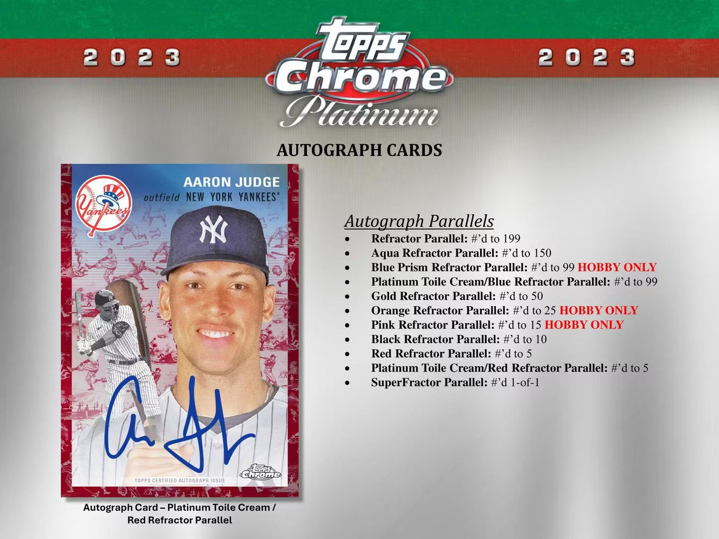 2023 Topps Chrome Platinum Anniversary Baseball Single Pack from Hobby Box