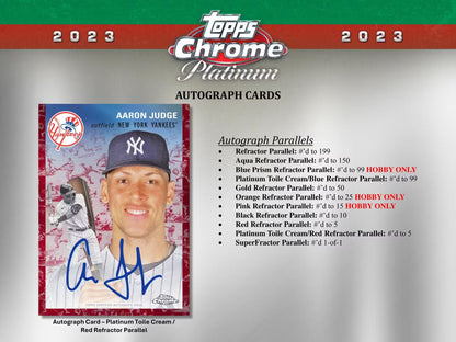 2023 Topps Chrome Platinum Anniversary Baseball Single Pack from Hobby Box