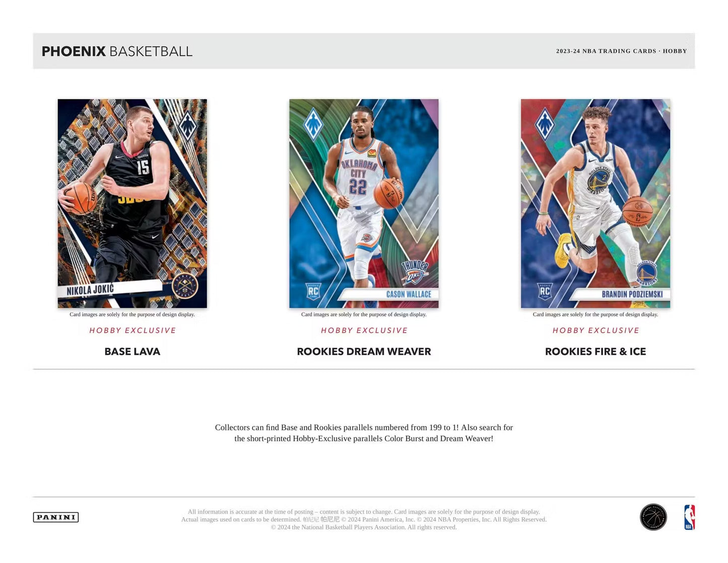 2023-24 Panini Phoenix Basketball Single Pack from a Hobby Box