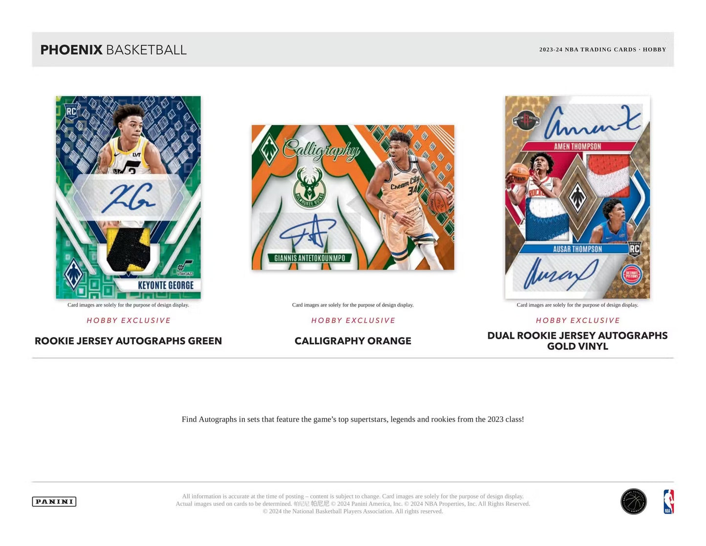 2023-24 Panini Phoenix Basketball Single Pack from a Hobby Box