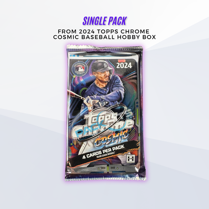 2024 Topps Chrome Cosmic Baseball Single Pack from Hobby Box