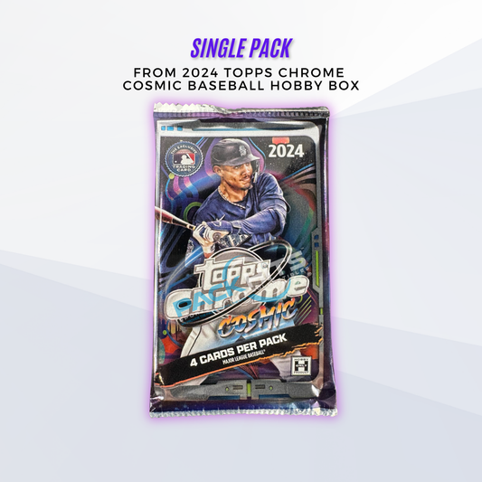 2024 Topps Chrome Cosmic Baseball Single Pack from Hobby Box