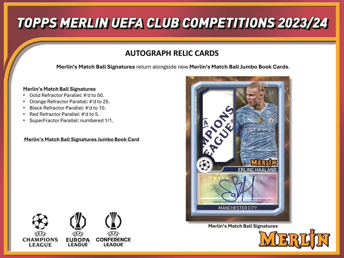 2023-24 Topps Chrome Merlin UEFA Club Competitions Soccer Single Pack from Hobby Box