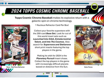 2024 Topps Chrome Cosmic Baseball Single Pack from Hobby Box