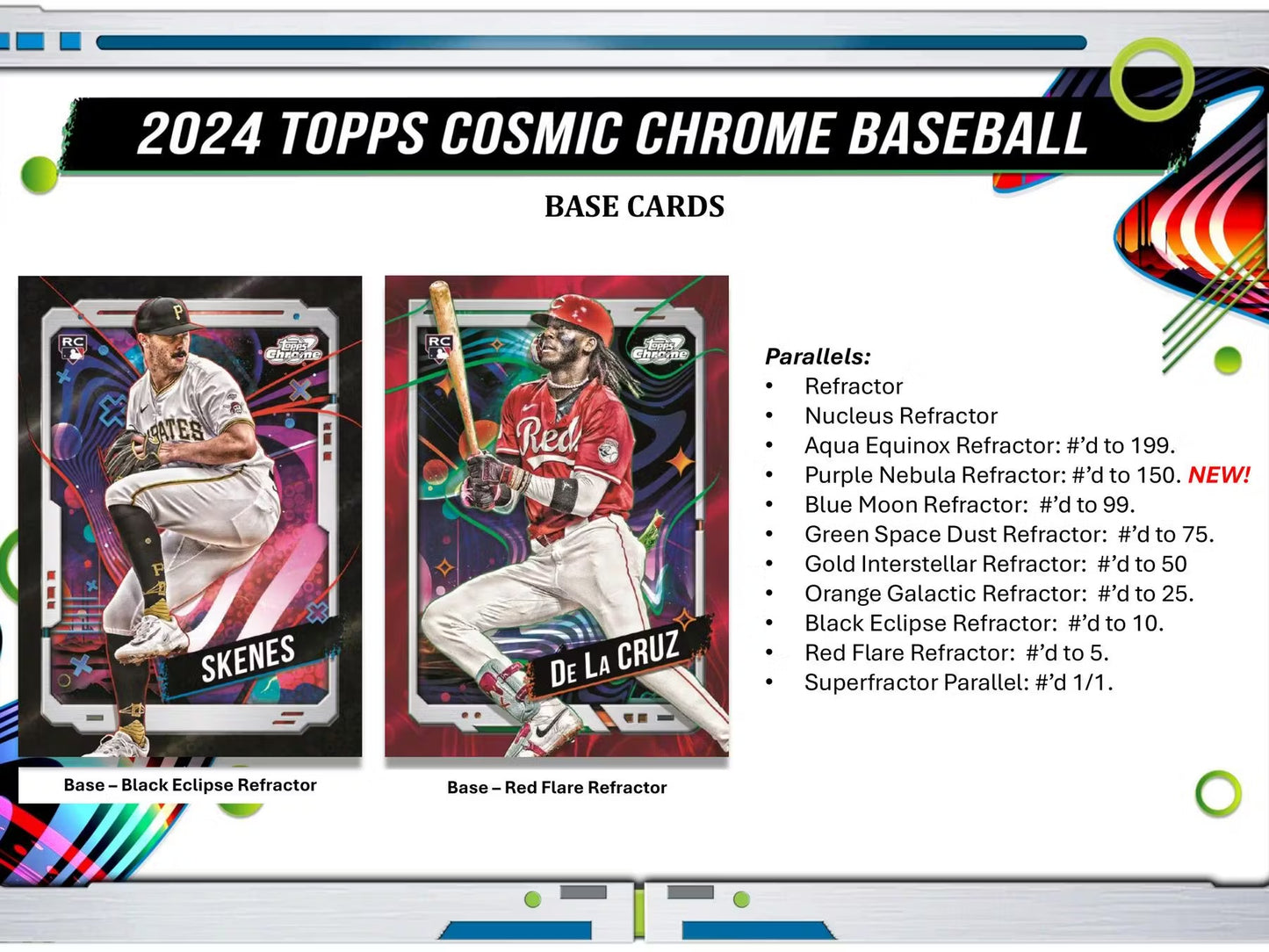 2024 Topps Chrome Cosmic Baseball Single Pack from Hobby Box