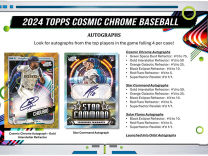 2024 Topps Chrome Cosmic Baseball Single Pack from Hobby Box